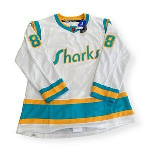 Adidas NHL San Jose Sharks “Brent Burns” Reverse Retro Jersey H52337 size 52 New